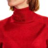 Pull laine col montant Emme Marella femme rouge maille-3