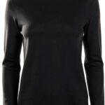 Pull col montant Emme Marella viscose noir femme-0