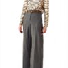 Pantalon femme Emme Marella gris polyester modele elegante-2