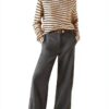 Pantalon femme Emme Marella gris polyester modele elegante-1