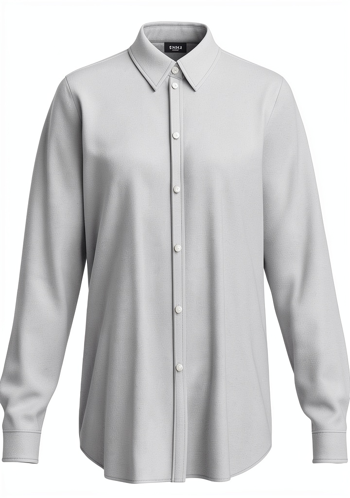'Chemise Emme Marella gris portée en setting professionnel'