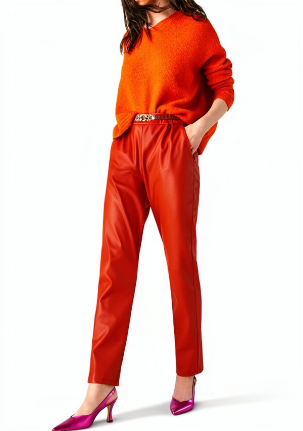 Pantalon femme Emme Marella polyester orange modele-2