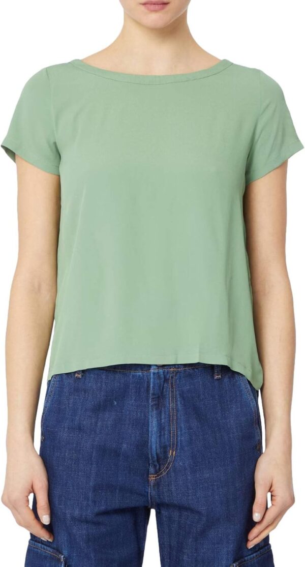 Bluse Emme Marella vert acétate femme modèle élégant-1
