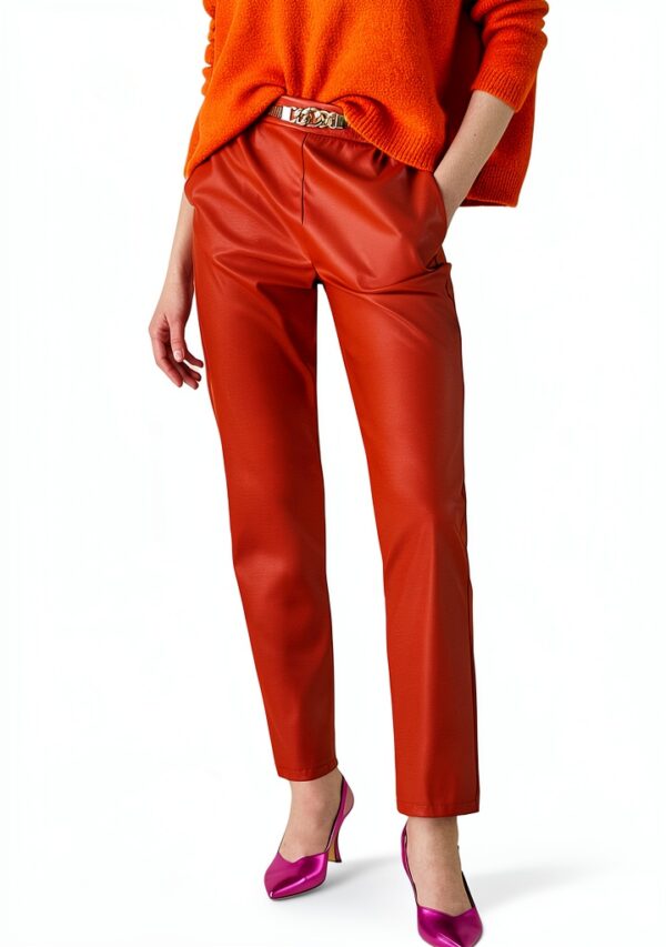 Pantalon femme Emme Marella polyester orange modele-1