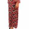 Pantalon sergé polyester ample design élégant femme-3