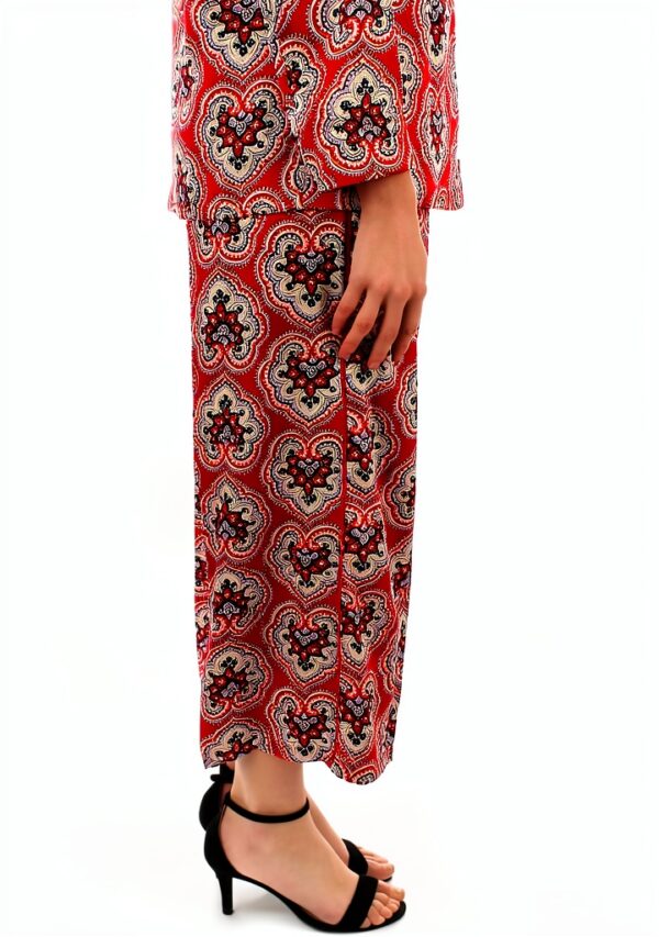 Pantalon sergé polyester ample design élégant femme-3