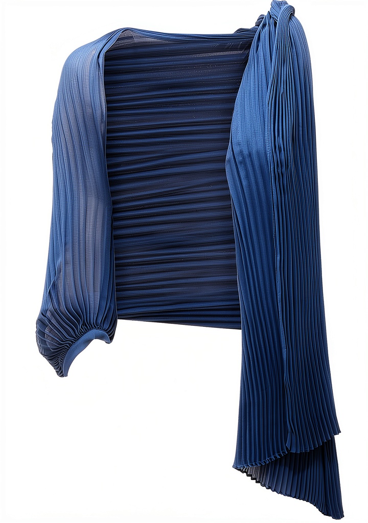 Vêtement femme MARELLA en 100% polyester, couleur bleu, sur mannequin