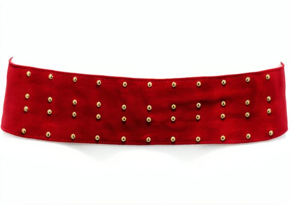 MARELLA Veste Femme Cuir Suédé Casual Rouge Taille M-0