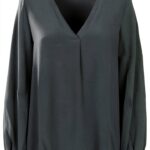Bluse Emme Marella vert acétate pour femme élégante-0