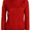 Pull laine col montant Emme Marella femme rouge maille-0