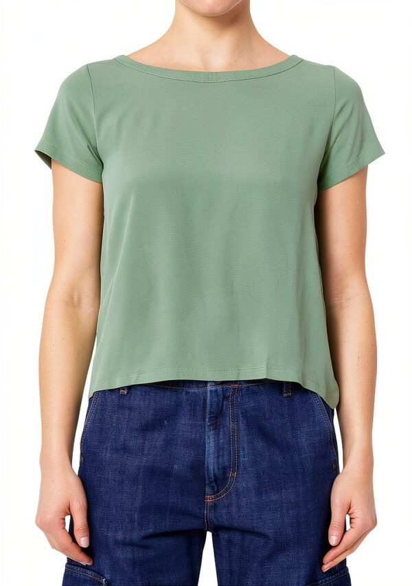 Bluse Emme Marella vert acétate pour femme élégante-1