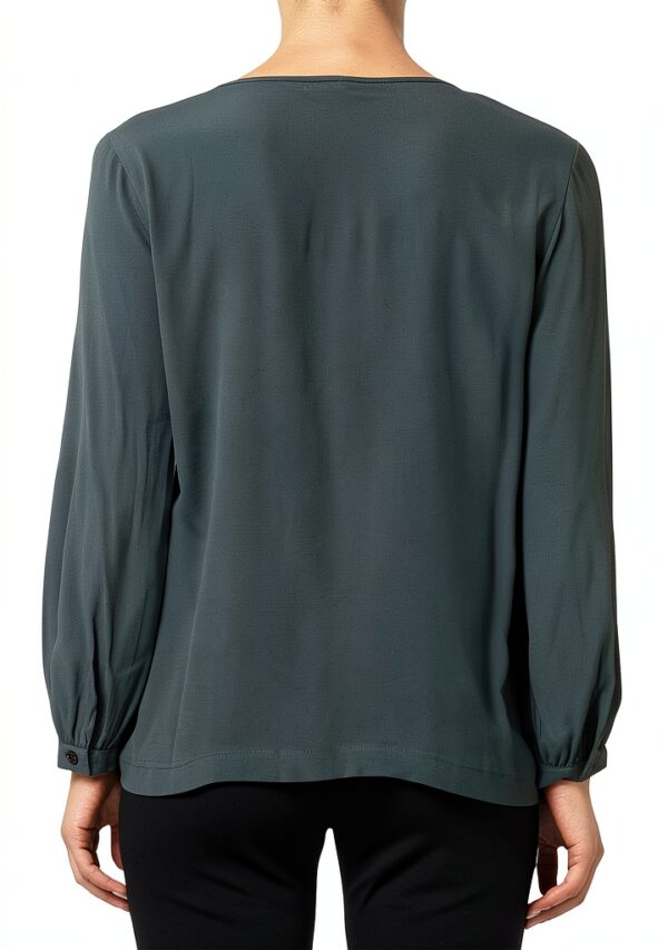 Bluse Emme Marella vert acétate pour femme élégante-2