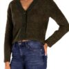 Veste Femme Manche Longue Vert Qualité Supérieure Taille S-0