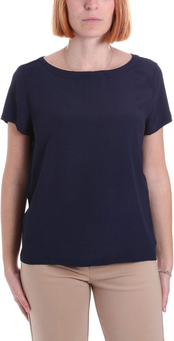 Bluse Emme Marella acétate bleu femme modèle élégant-1