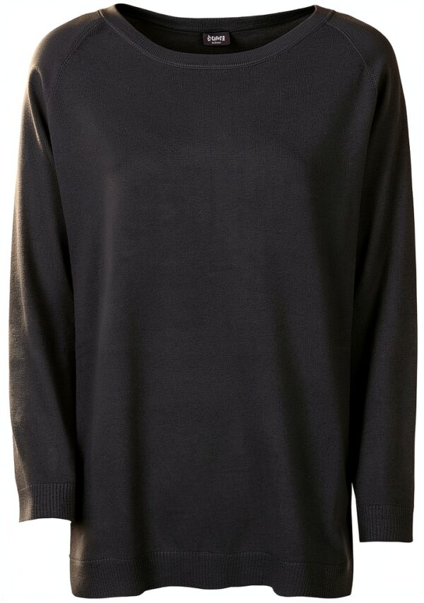 Pull viscose Emme Marella femme noir modele confortable-0