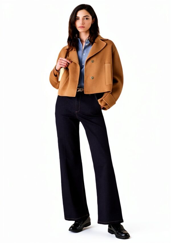 Manteau femme Emme Marella beige polyester modele-2