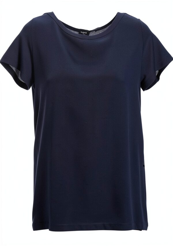 Bluse Emme Marella acétate bleu femme modèle élégant-0