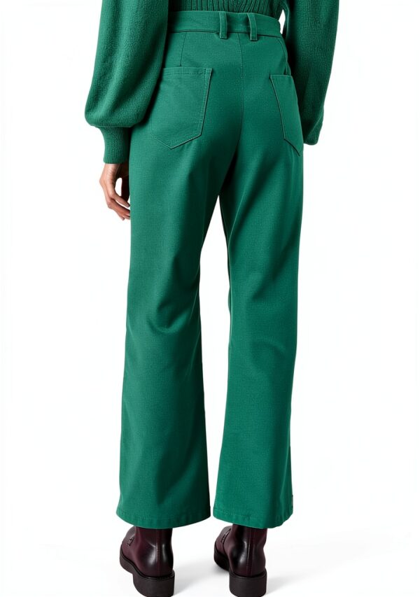 Pantalon velours vert Emme Marella femme modele chic-2