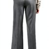Pantalon femme Emme Marella gris polyester modele elegante-3