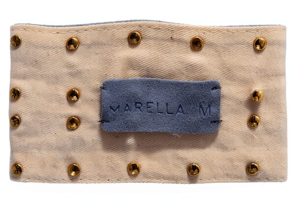 MARELLA Veste Femme Cuir Suédé Casual Bleu Taille M-3