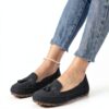Baskets Generisch femme cuir amorti sport noir kaki gris-4