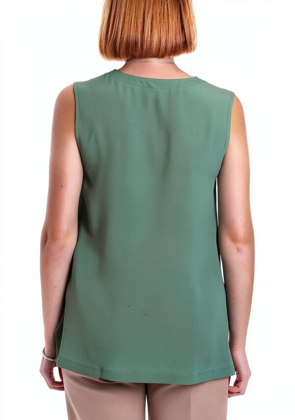 Bluse Emme Marella vert acétate pour femme élégante-3