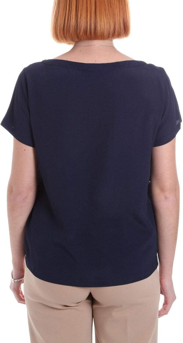 Bluse Emme Marella acétate bleu femme modèle élégant-2