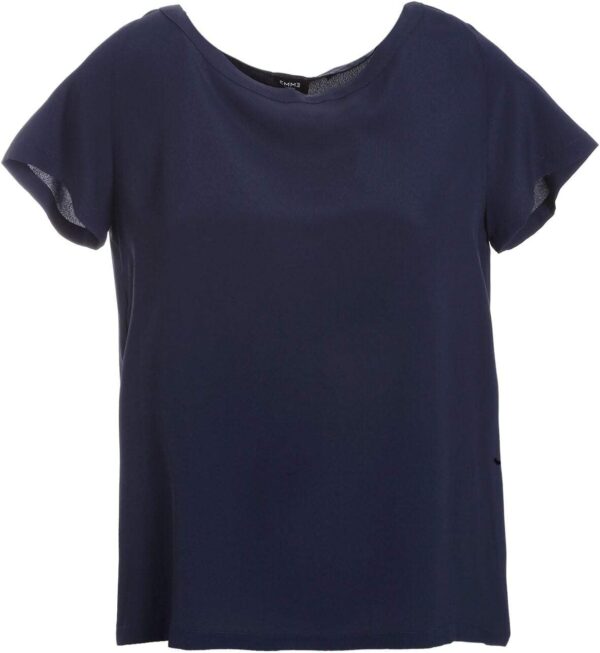 Bluse Emme Marella acétate bleu femme modèle élégant-0