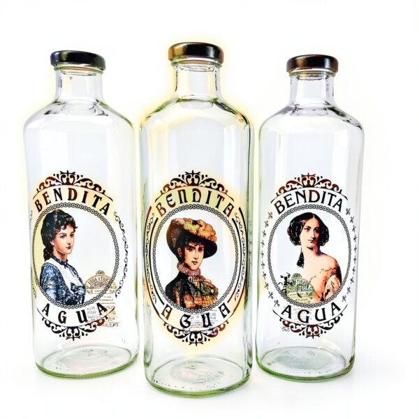 BENDITA AGUA bouteille verre cristal réutilisable cuisine