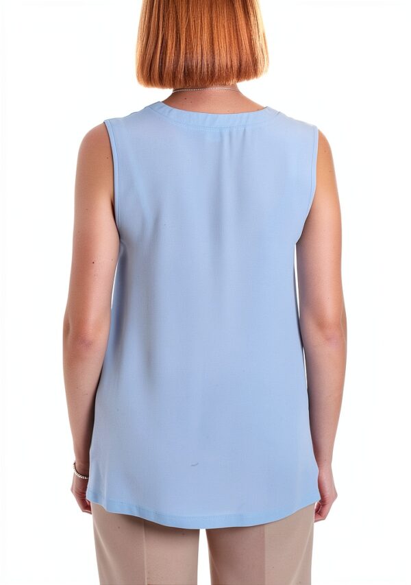 Bluse Emme Marella acétate bleu femme modèle élégant-2
