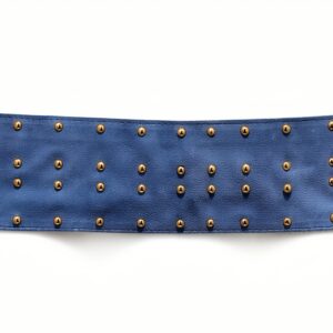 MARELLA Veste Femme Cuir Suédé Casual Bleu Taille M-0