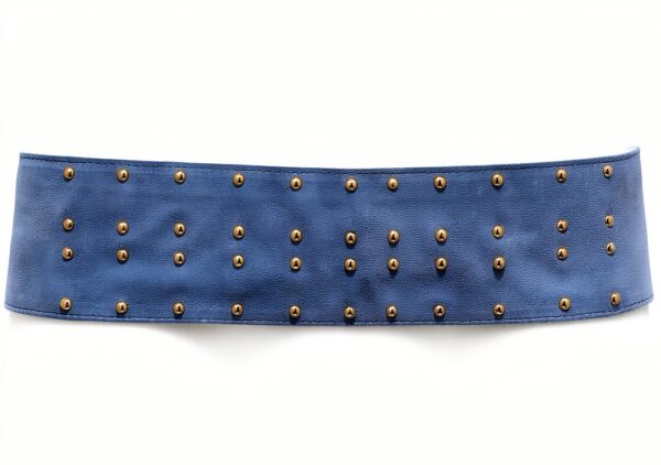 MARELLA Veste Femme Cuir Suédé Casual Bleu Taille M-0