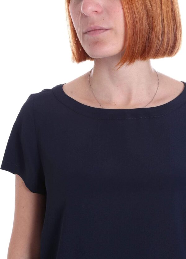 Bluse Emme Marella acétate bleu femme modèle élégant-3
