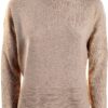 Pull col montant Emme Marella maille acrylique beige femme-0