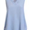 Bluse Emme Marella acétate bleu femme modèle élégant-0
