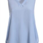 Bluse Emme Marella acétate bleu femme modèle élégant-0