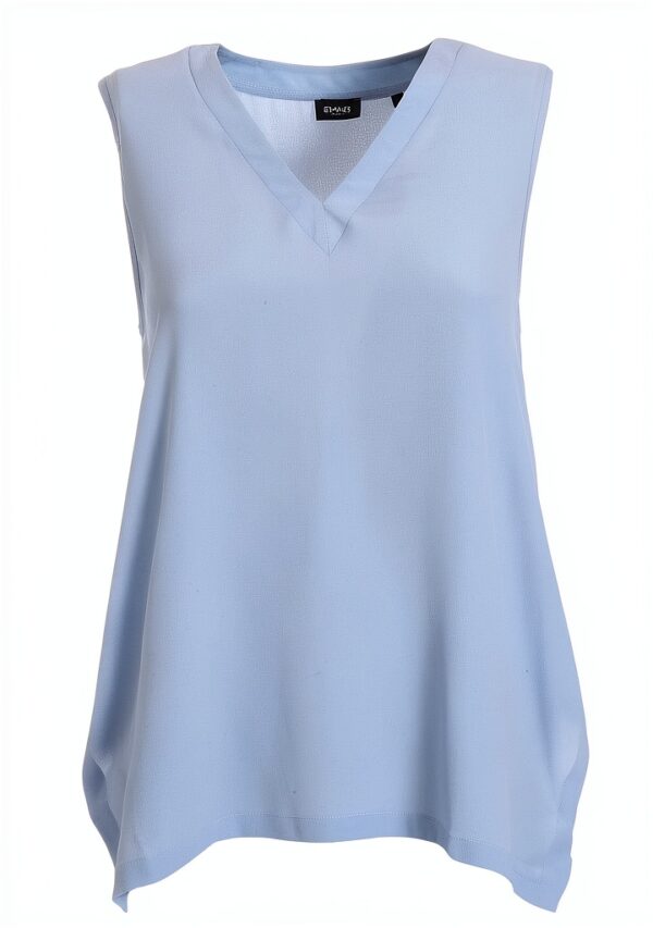 Bluse Emme Marella acétate bleu femme modèle élégant-0