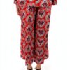 Pantalon sergé polyester ample design élégant femme-2