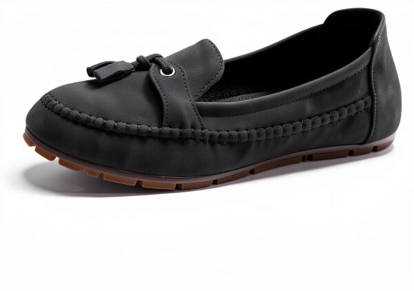 Baskets Generisch femme cuir amorti sport noir kaki gris-0