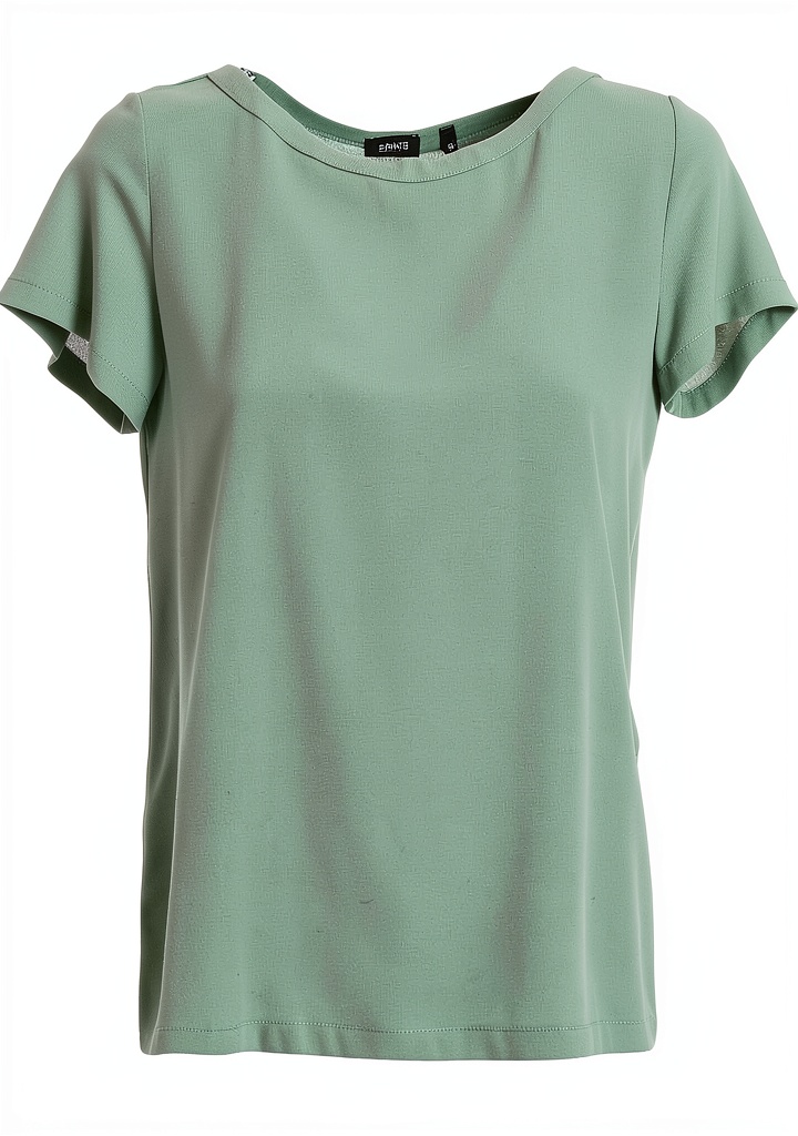 Bluse Emme Marella vert acétate portée en situation élégante
