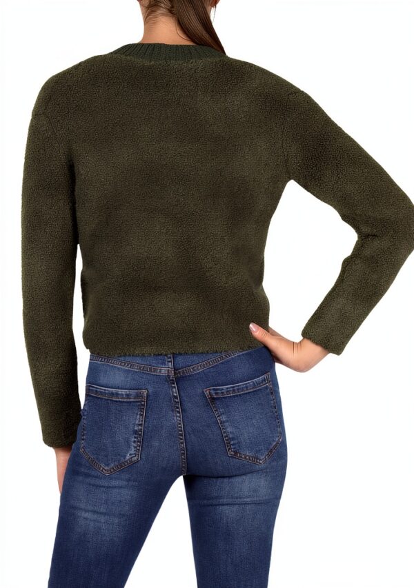 Veste Femme Manche Longue Vert Qualité Supérieure Taille S-2