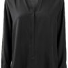 Bluse Emme Marella Noir Acétate Femme Taille 40 42 46 48-0