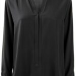 Bluse Emme Marella Noir Acétate Femme Taille 40 42 46 48-0