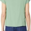 Bluse Emme Marella vert acétate femme modèle élégant-2