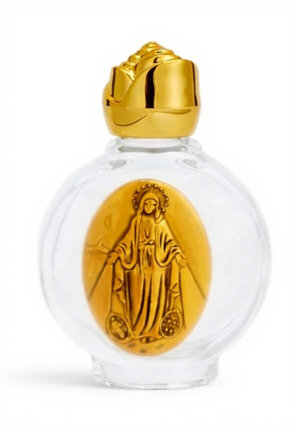 Bouteille d'eau bénite WEBEEDY verre Notre-Dame Guadalupe