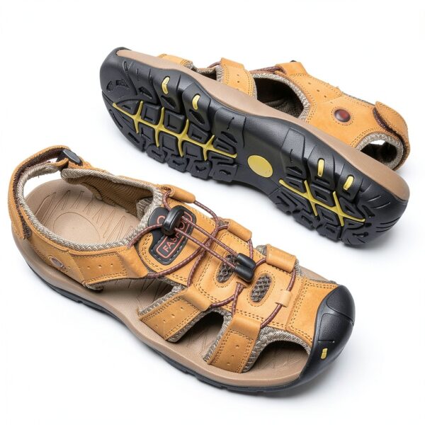 Sandales randonnée Tsuukuie cuir synthétique confort homme-3