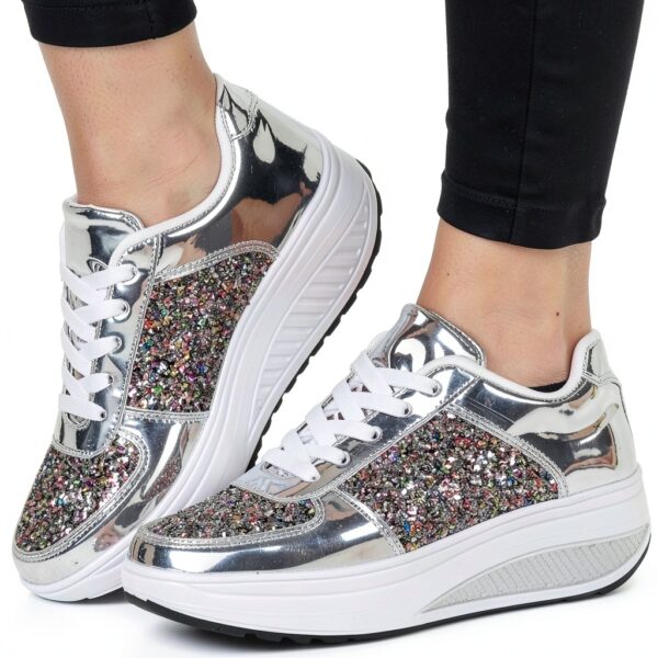 Sneaker Damen Beige Elegant Chaussures Légères Imperméables-1