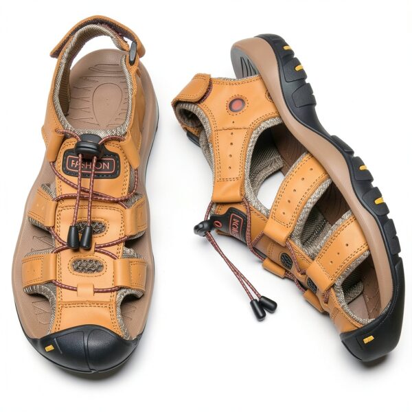 Sandales randonnée Tsuukuie cuir synthétique confort homme-4