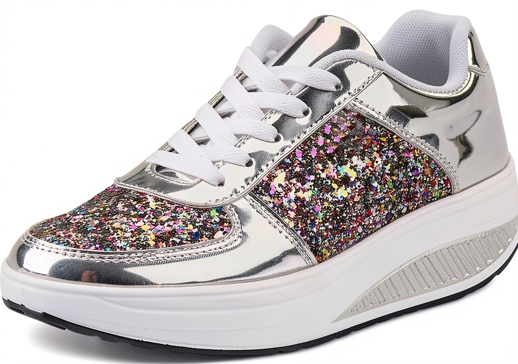 Sneaker Damen Beige Elegant Chaussures Légères Imperméables portées lors d’une randonnée sur sentier forestier
