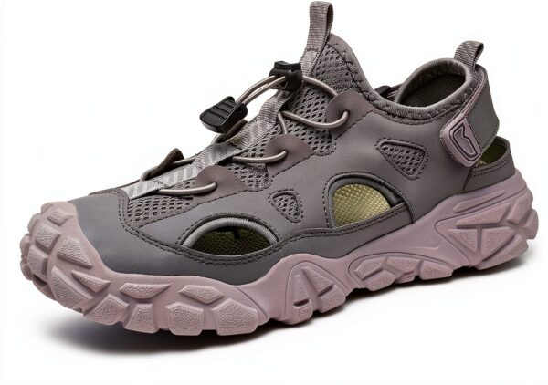 Sandales Homme Tsuukuie Cuir Maille Semelle Caoutchouc-0
